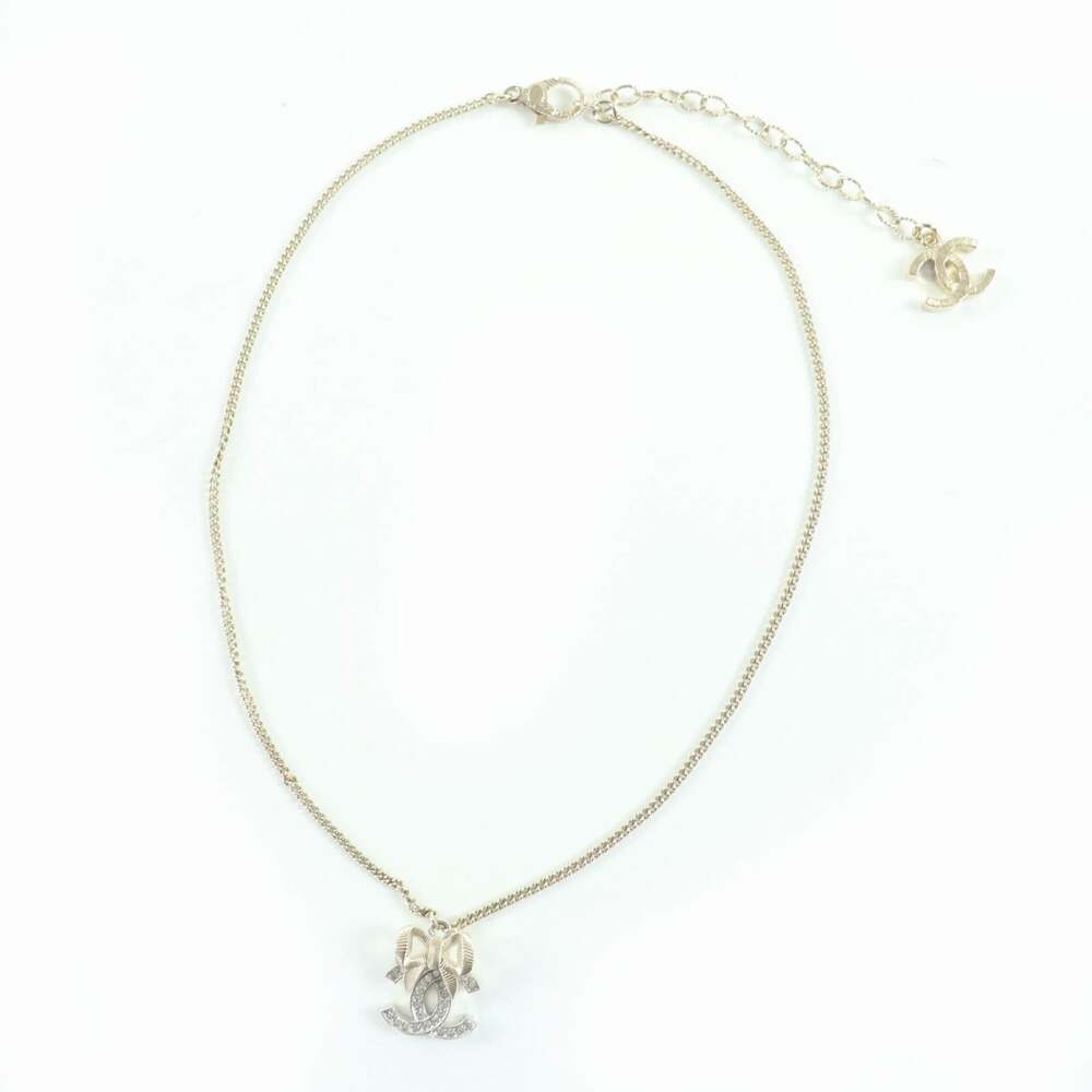 Chanel Cc Logo Pendant Necklace Gold- #250119C14B - Picture 3 of 9